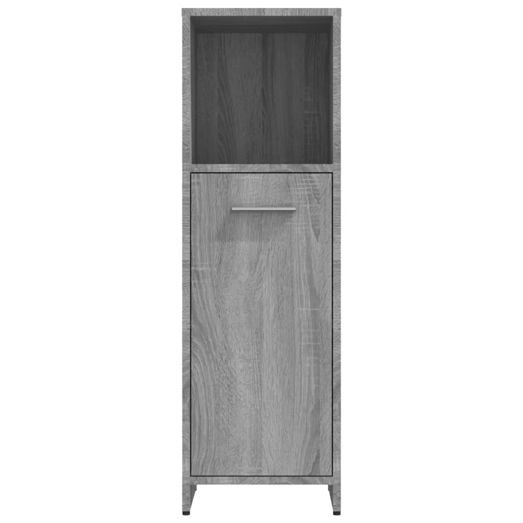 Bathroom cabinet, sonoma grey, 30x30x95 cm, processed wood