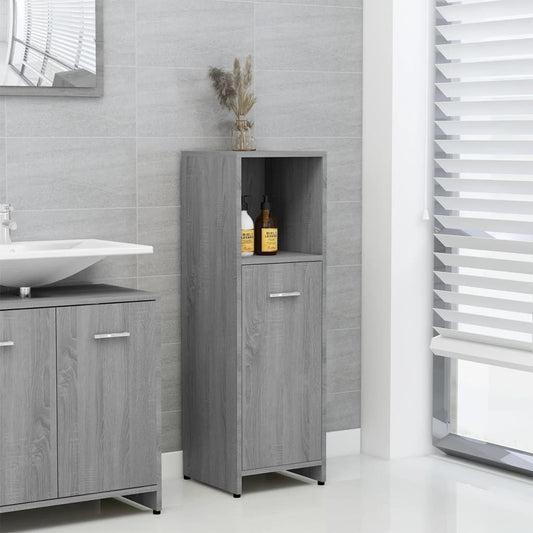 Bathroom cabinet, sonoma grey, 30x30x95 cm, processed wood