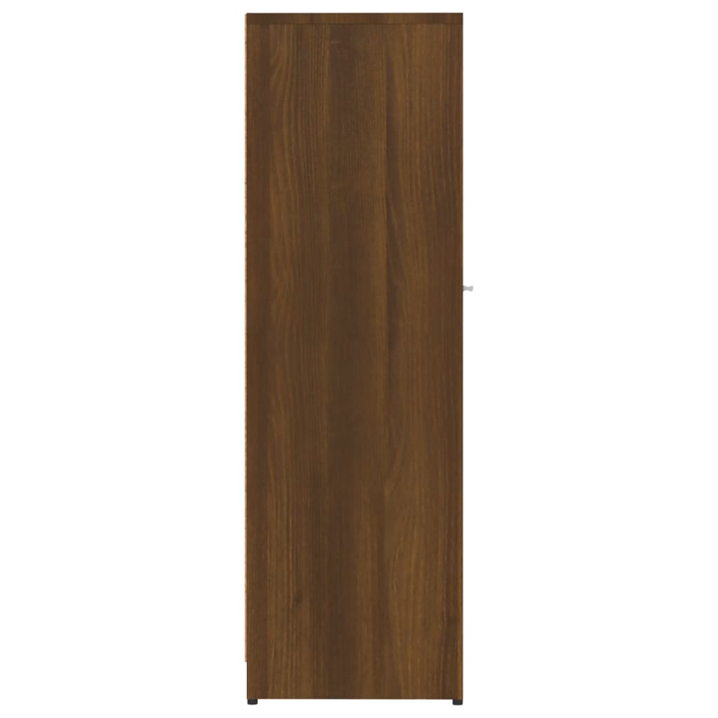 Bathroom cabinet, brown oak, 30x30x95 cm, composite wood
