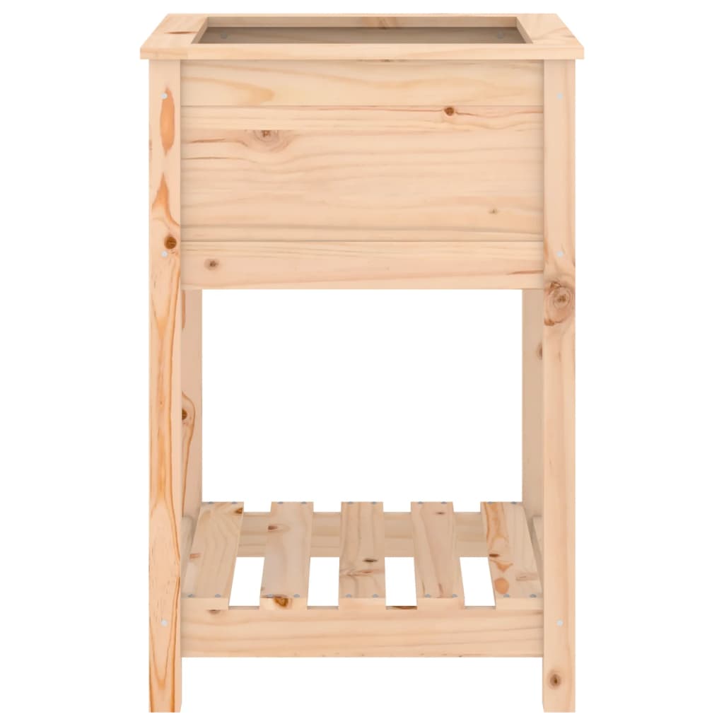 Jardinieră cu raft, 54x54x81 cm, lemn masiv de pin
