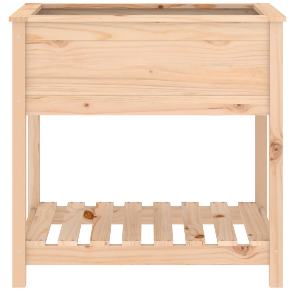 Jardinieră cu raft, 82,5x54x81 cm, lemn masiv de pin