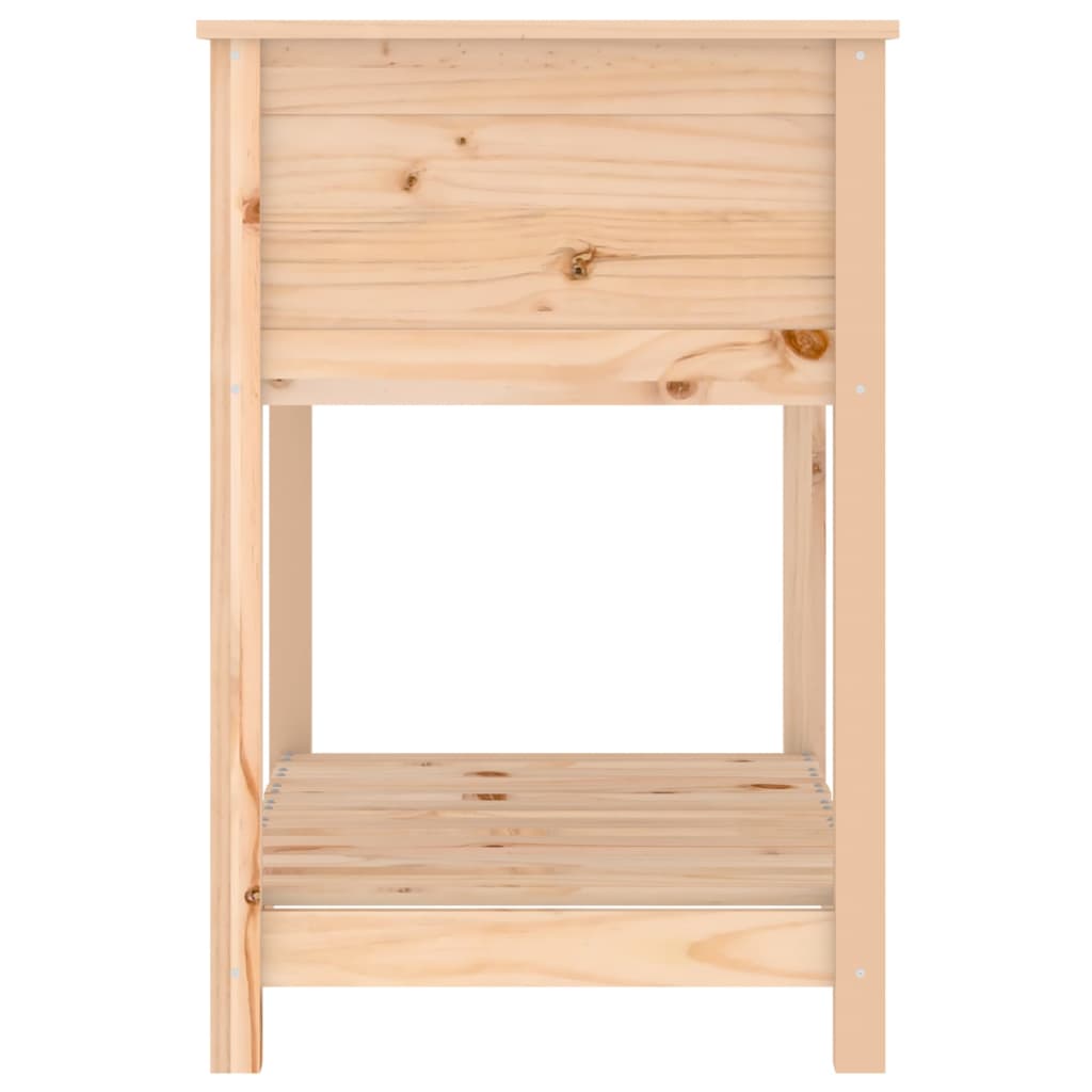 Jardinieră cu raft, 82,5x54x81 cm, lemn masiv de pin