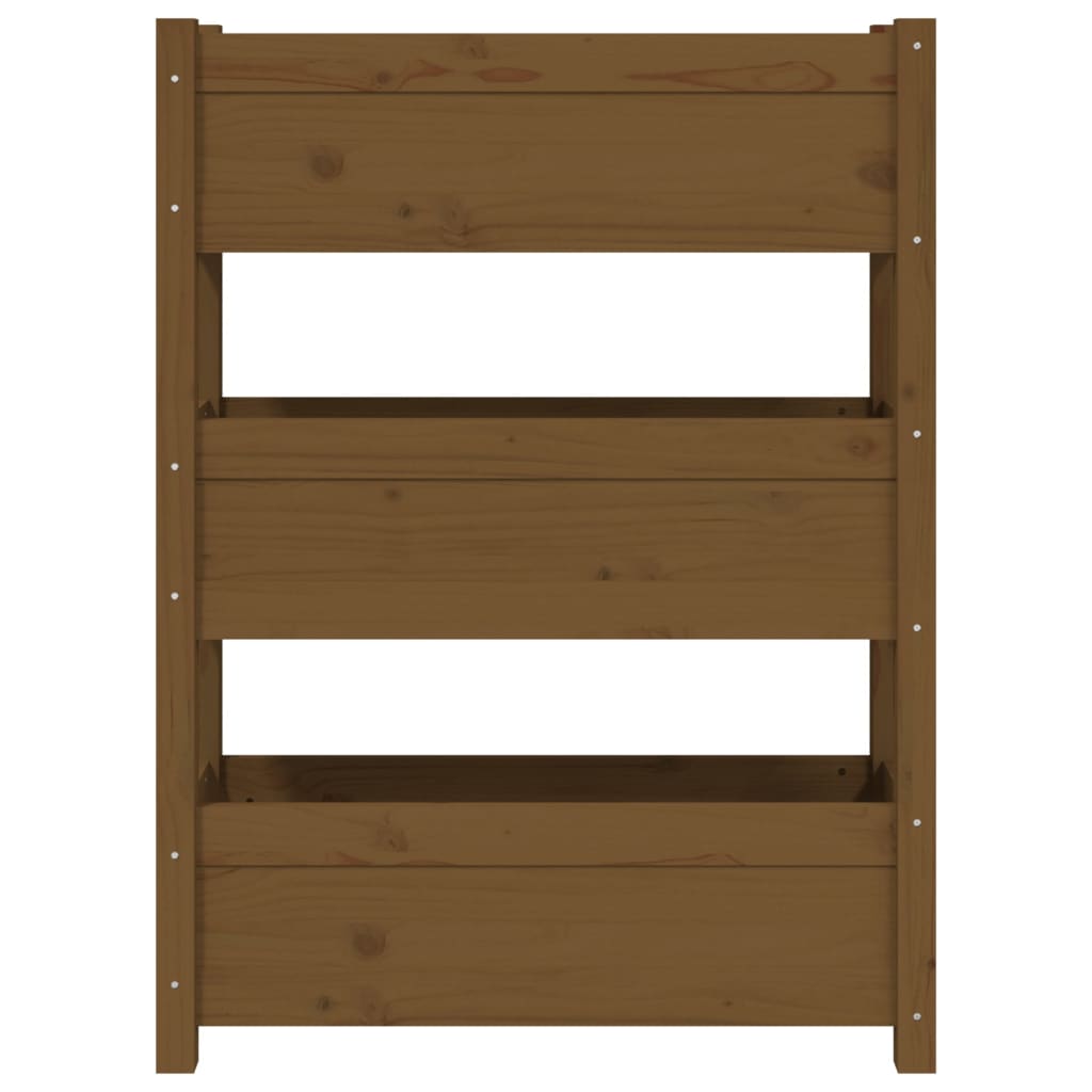 Jardinieră, maro miere, 77 x 25 x 104,5 cm, lemn masiv de pin