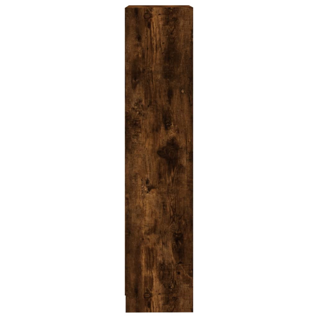 Bookcase 3 levels smoky oak 40x24x109 cm composite wood
