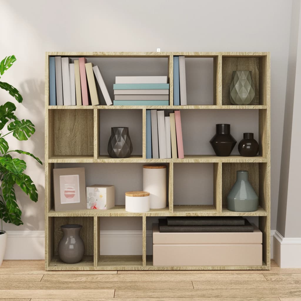 Bibliotecă/Separator cameră, stejar sonoma, 105x24x102 cm