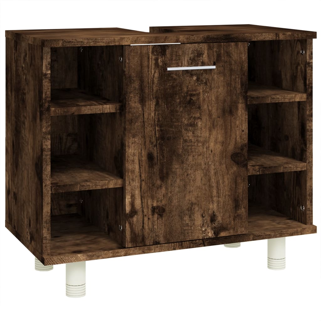 Bathroom cabinet, smoky oak, 60x32x53.5 cm, composite wood