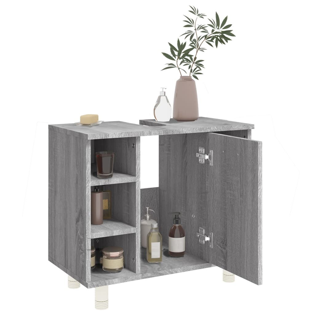 Bathroom cabinet, sonoma grey, 60x32x53.5 cm, composite wood