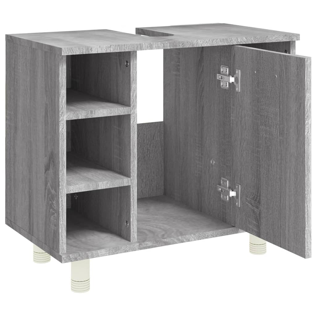 Bathroom cabinet, sonoma grey, 60x32x53.5 cm, composite wood