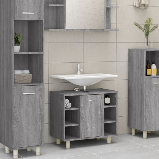 Bathroom cabinet, sonoma grey, 60x32x53.5 cm, composite wood