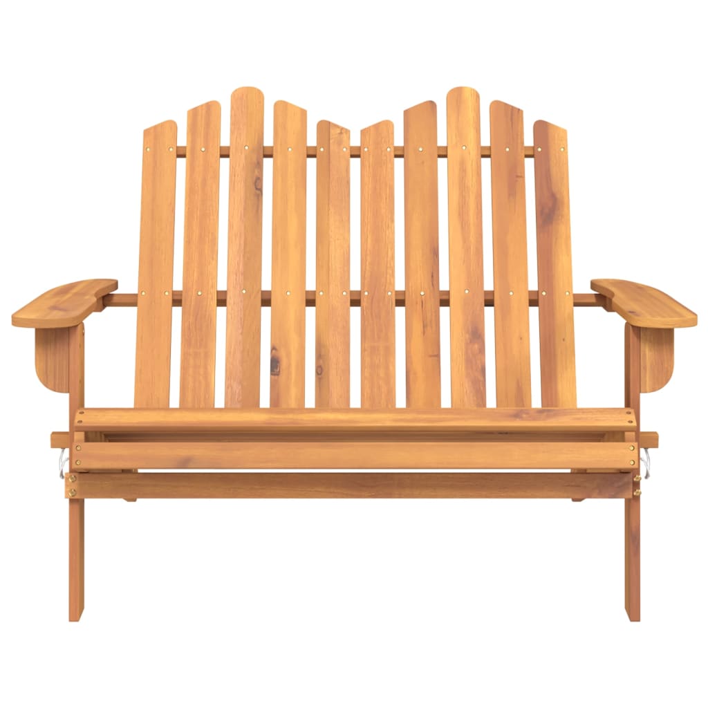Bancă de grădină Adirondack cu perne 126 cm, lemn masiv acacia