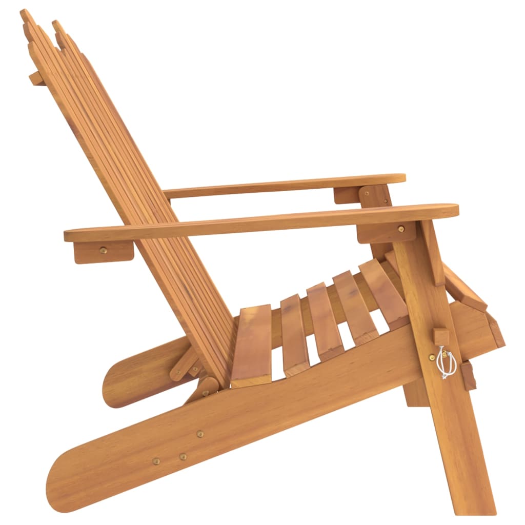 Bancă de grădină Adirondack cu perne 126 cm, lemn masiv acacia