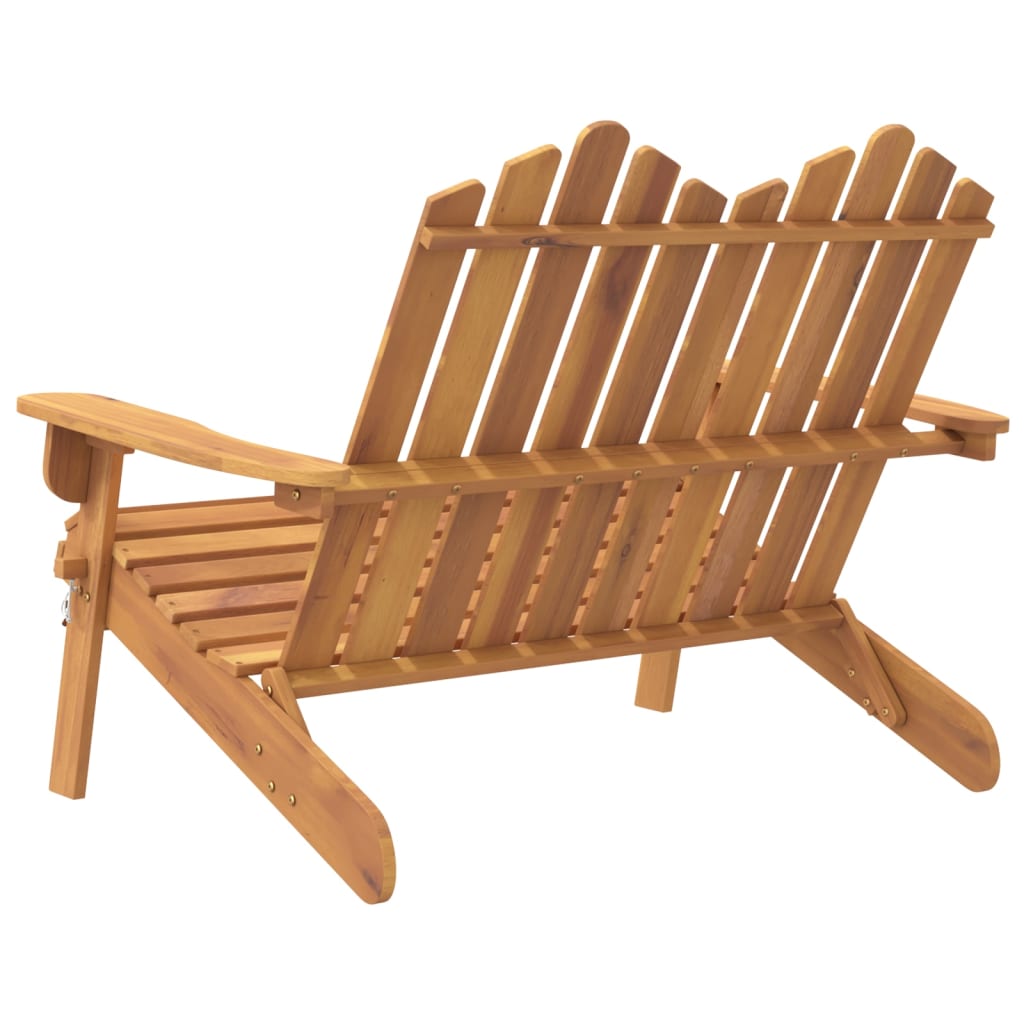 Bancă de grădină Adirondack cu perne 126 cm, lemn masiv acacia