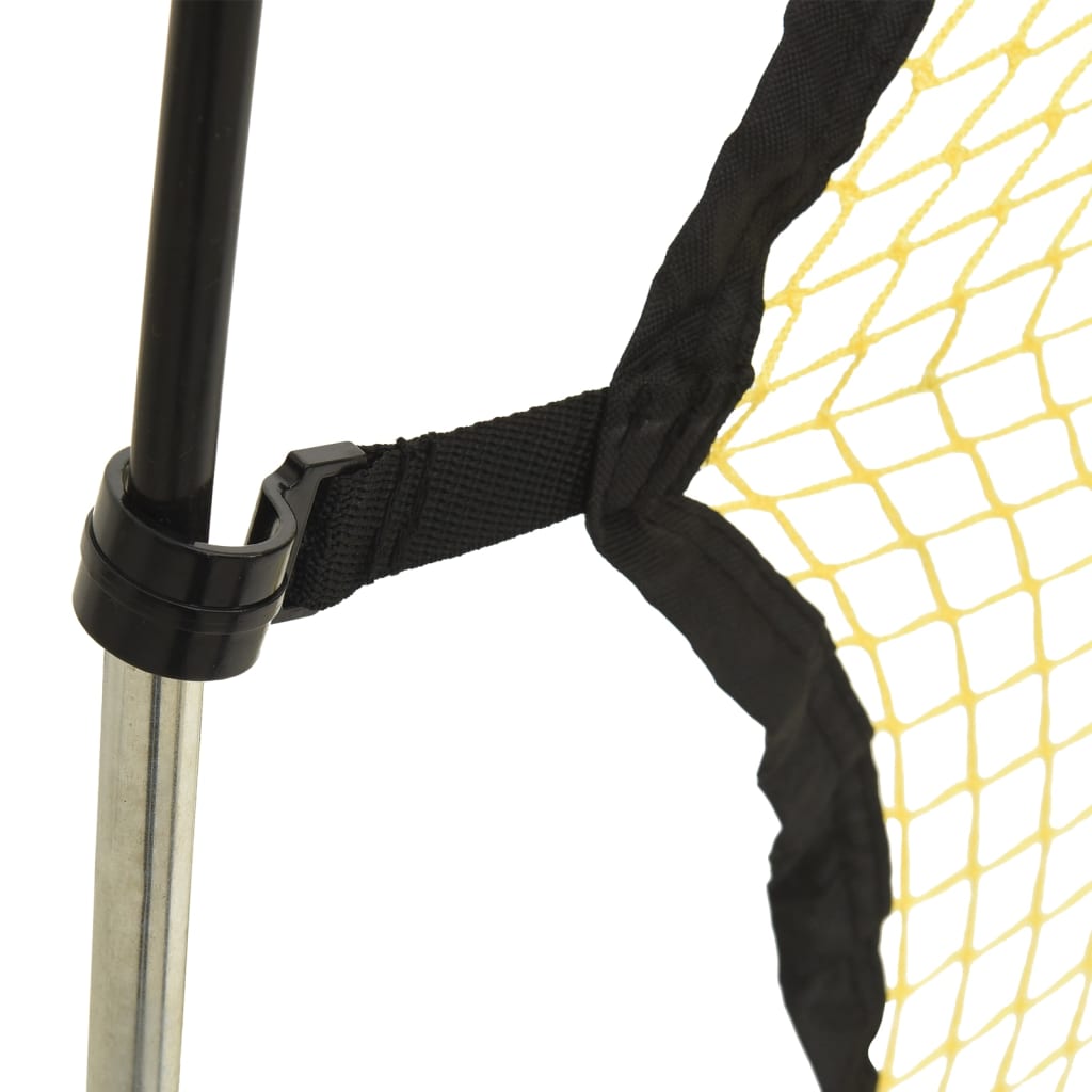 Football rebounder net, black and yellow 183x85x120 cm polyester