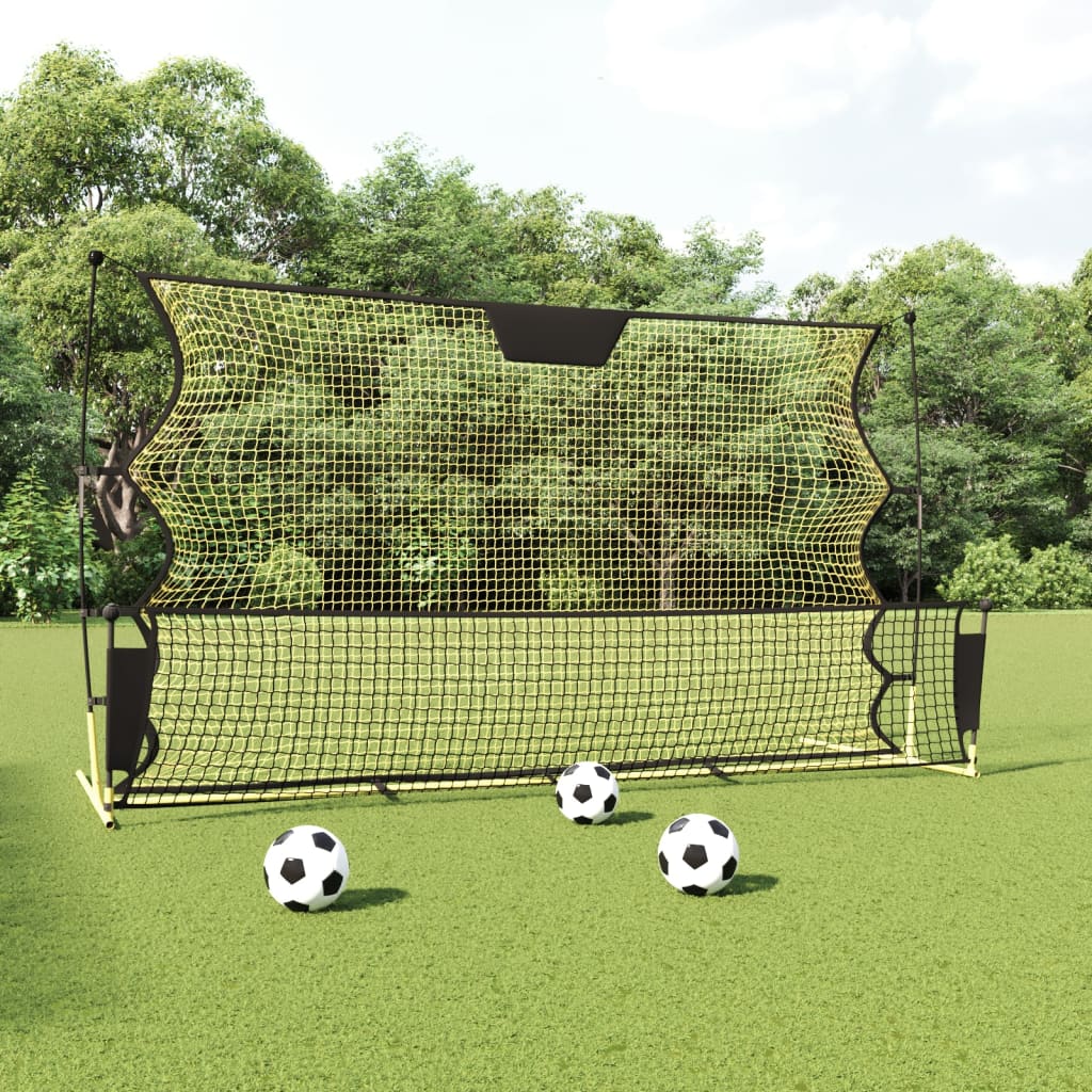 Football rebounder net, black and yellow 183x85x120 cm polyester