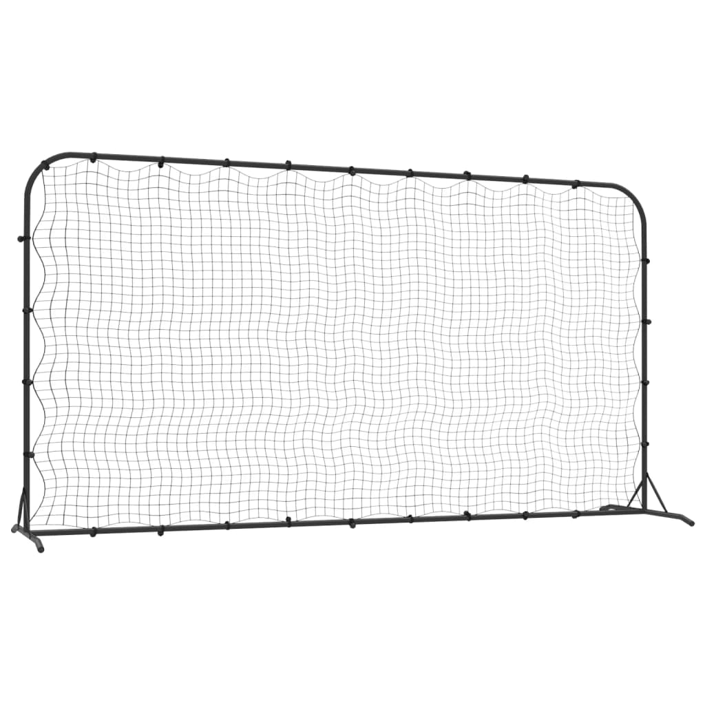 Football ricochet net, black, 366x90x183 cm, HDPE