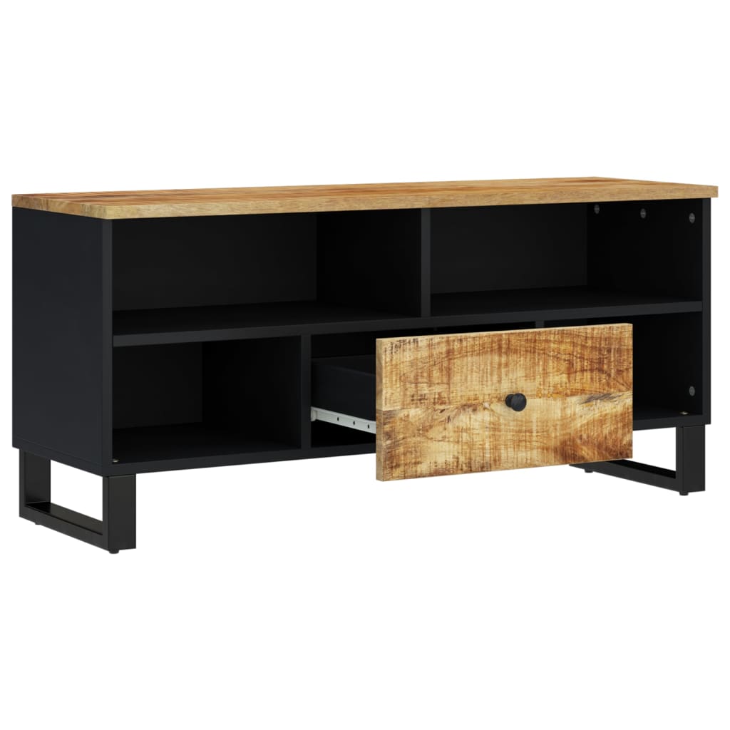 Dulap TV, 100x33x46 cm, lemn masiv de mango și lemn prelucrat