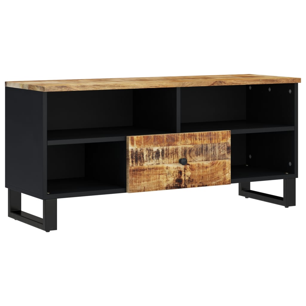 Dulap TV, 100x33x46 cm, lemn masiv de mango și lemn prelucrat