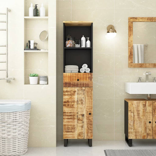 Bathroom cabinet, 38x33x160 cm, solid mango wood