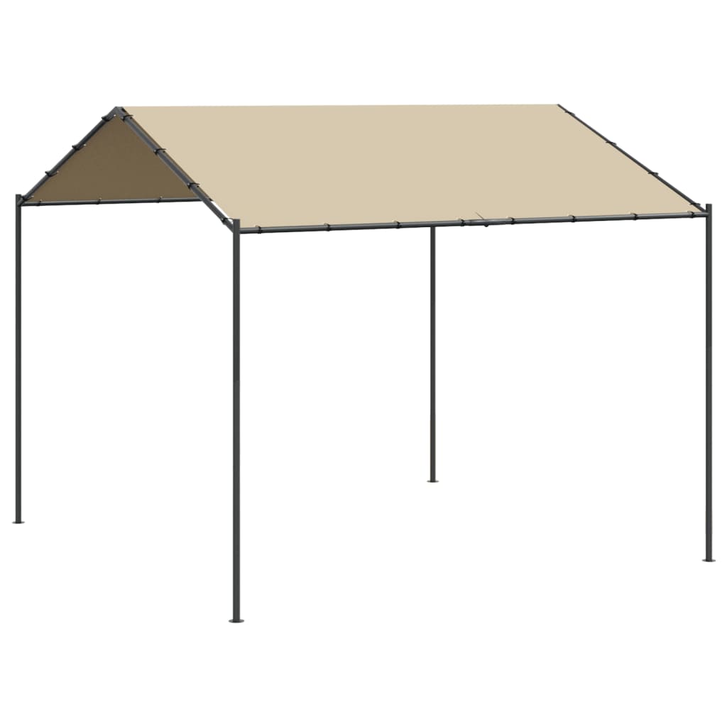 Cort pavilion, bej, 3x3 m, oțel și material textil