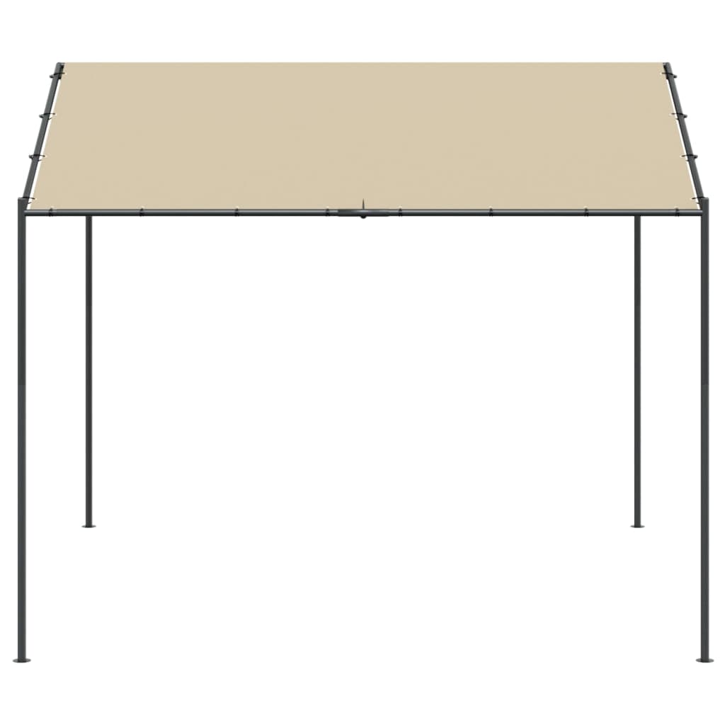 Cort pavilion, bej, 3x3 m, oțel și material textil