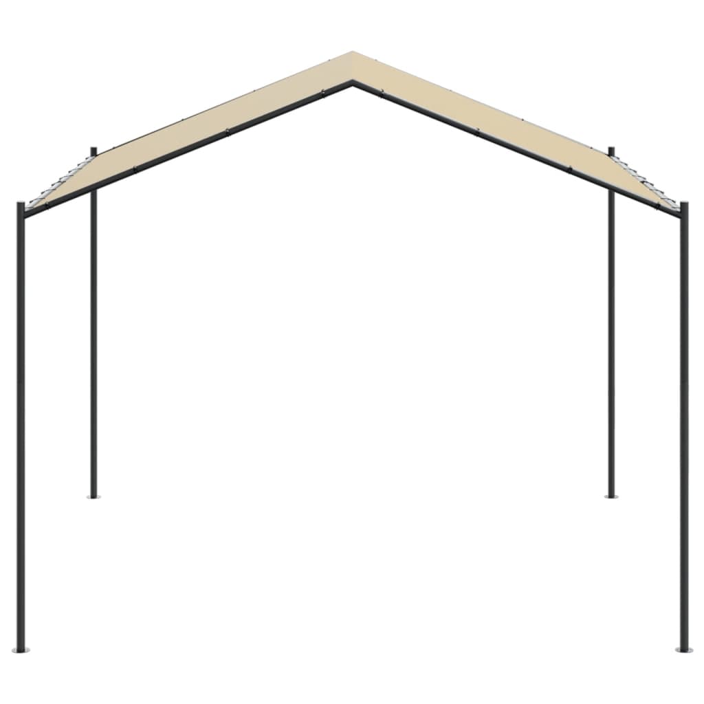 Cort pavilion, bej, 3x3 m, oțel și material textil