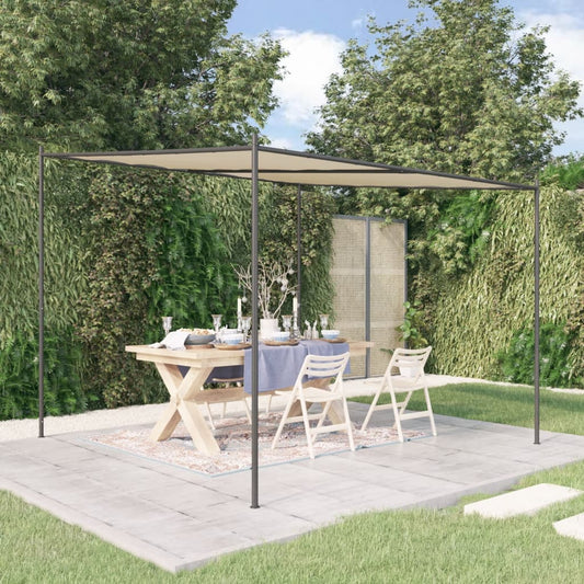 Foișor, bej, 3x3 m, 180 g/m², material textil și oțel