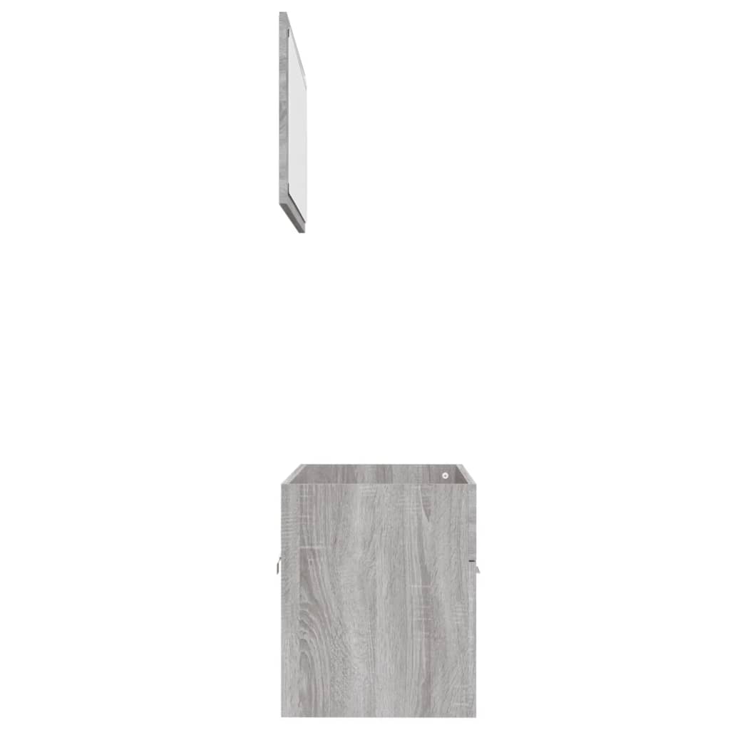 Bathroom furniture set, 2 pieces, sonoma gray, processed wood