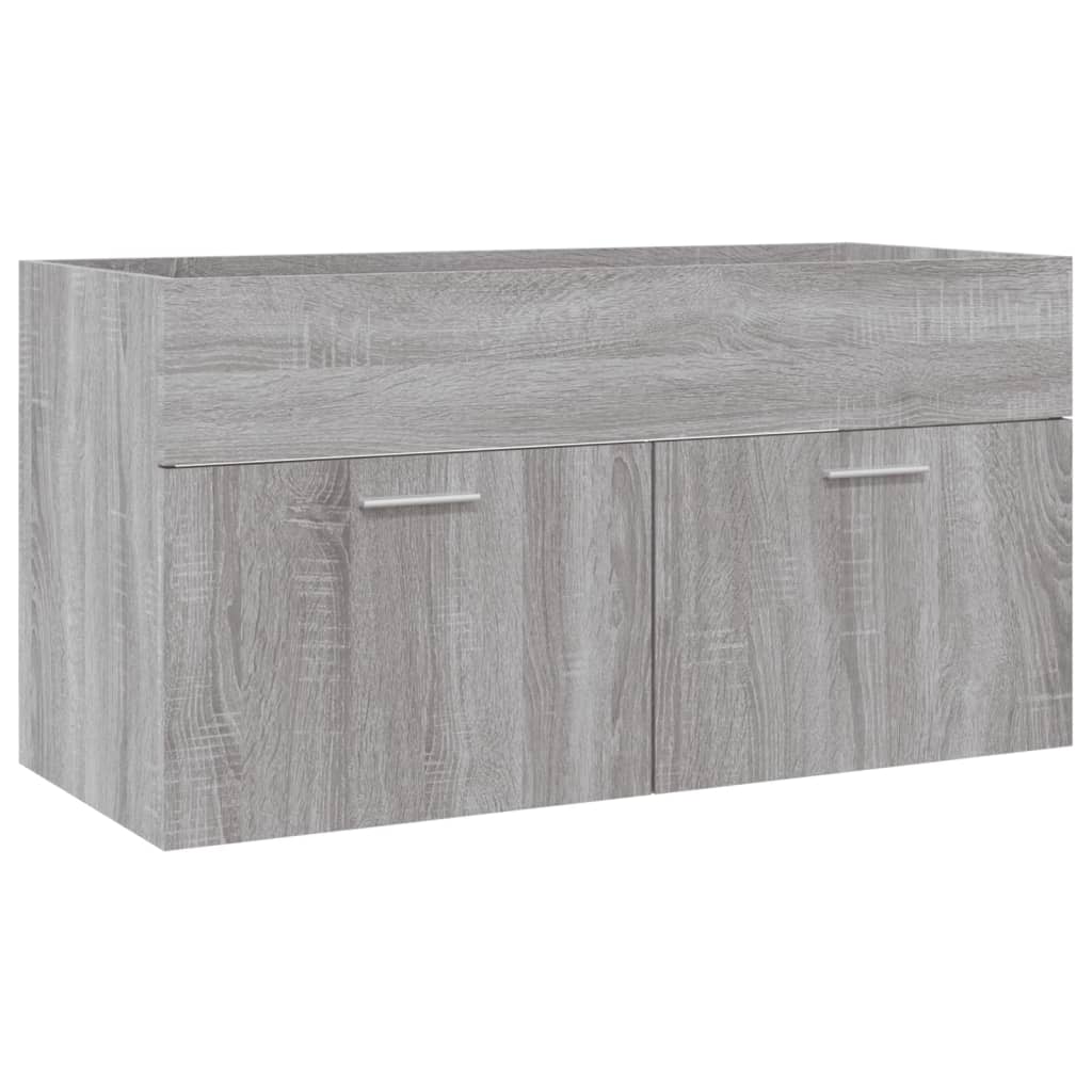 Bathroom furniture set, 2 pieces, sonoma gray, processed wood