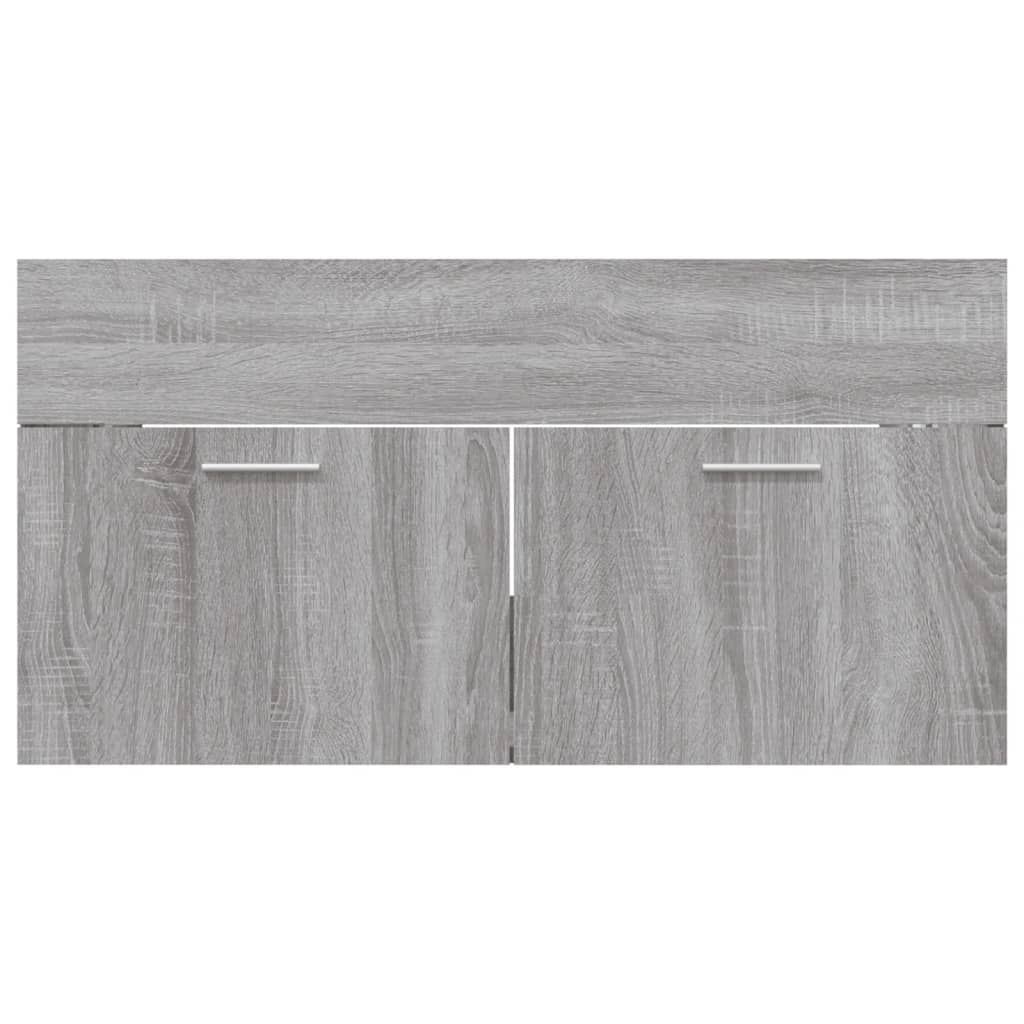 Bathroom furniture set, 2 pieces, sonoma gray, processed wood