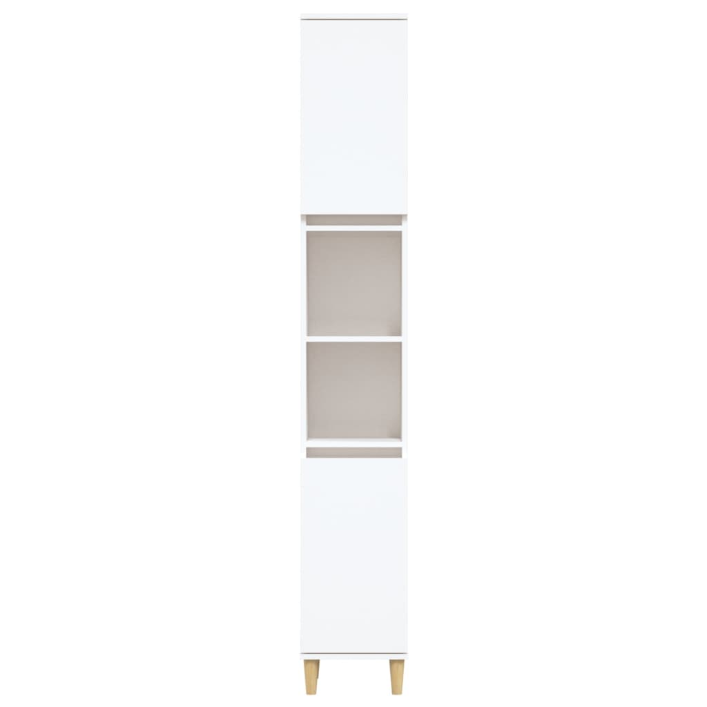 Bathroom cabinet, white, 30x30x190 cm, processed wood