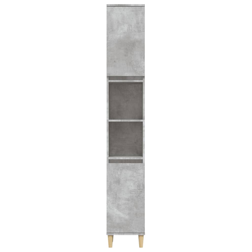 Bathroom cabinet, concrete gray, 30x30x190 cm, processed wood