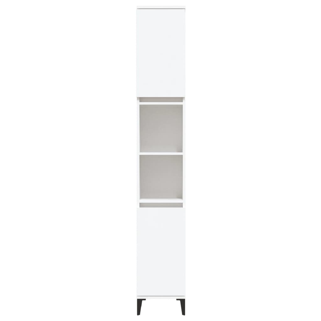 Bathroom cabinet, white, 30x30x190 cm, processed wood