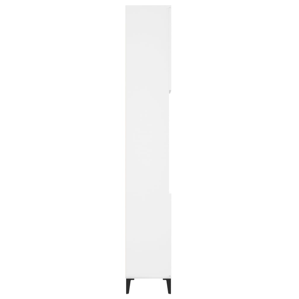 Bathroom cabinet, white, 30x30x190 cm, processed wood