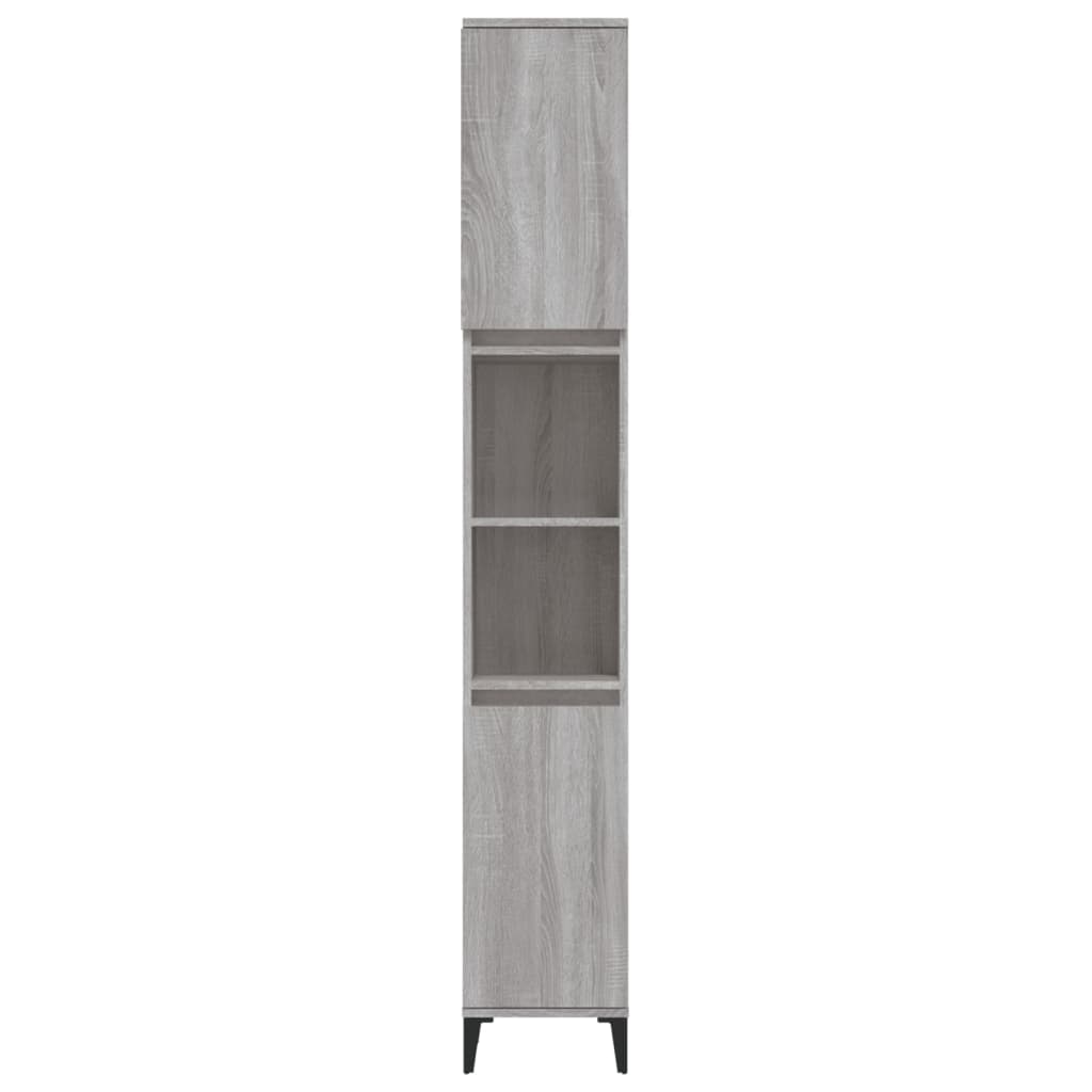 Bathroom cabinet, sonoma grey, 30x30x190 cm, processed wood