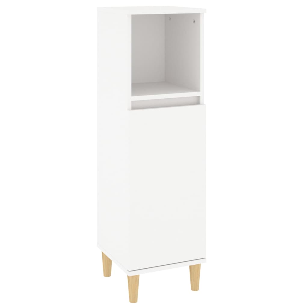Bathroom cabinet, white, 30x30x100 cm, processed wood