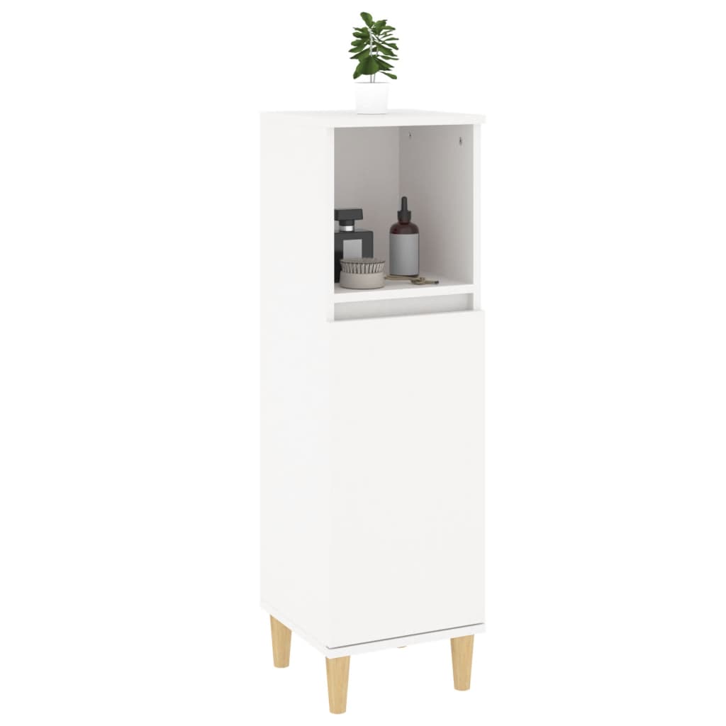 Bathroom cabinet, white, 30x30x100 cm, processed wood