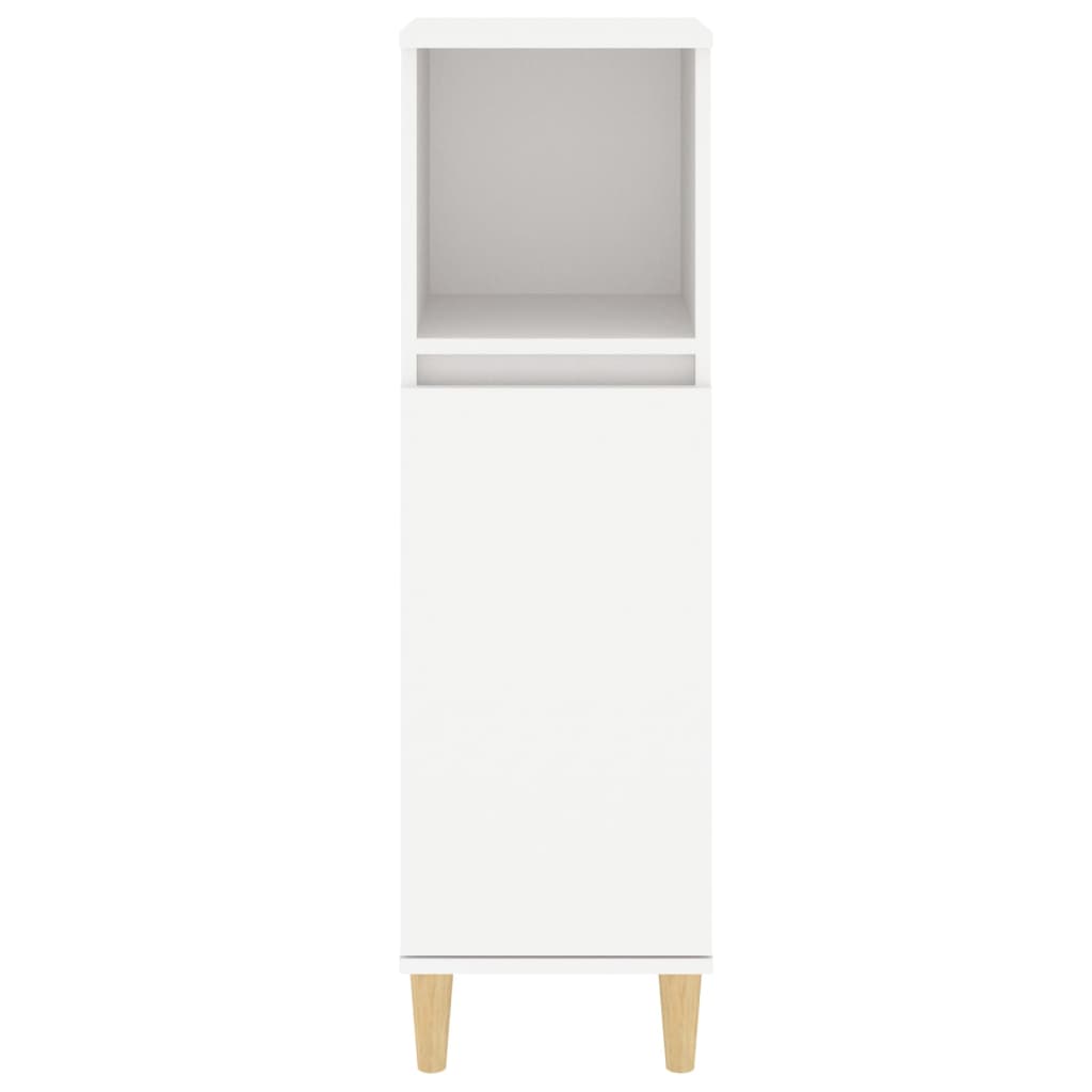 Bathroom cabinet, white, 30x30x100 cm, processed wood