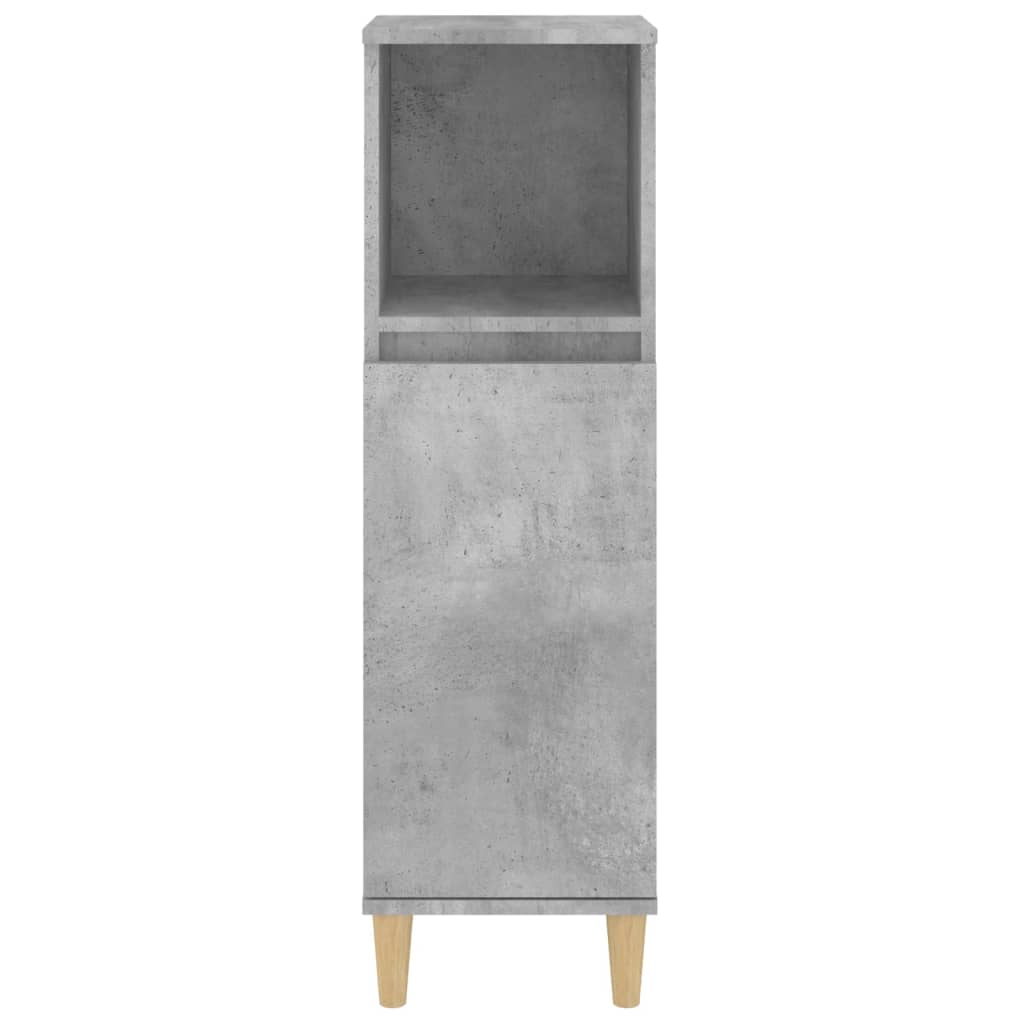Bathroom cabinet, concrete gray, 30x30x100 cm, processed wood