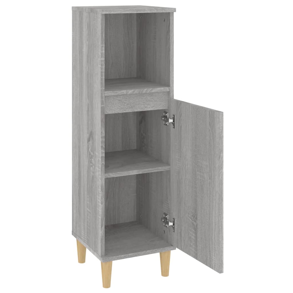 Bathroom cabinet, sonoma grey, 30x30x100 cm, processed wood