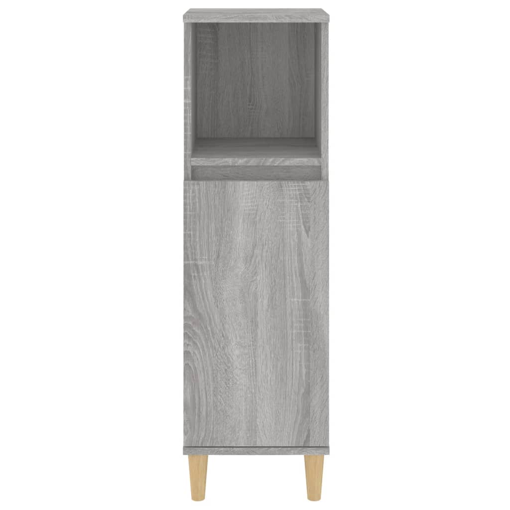 Bathroom cabinet, sonoma grey, 30x30x100 cm, processed wood