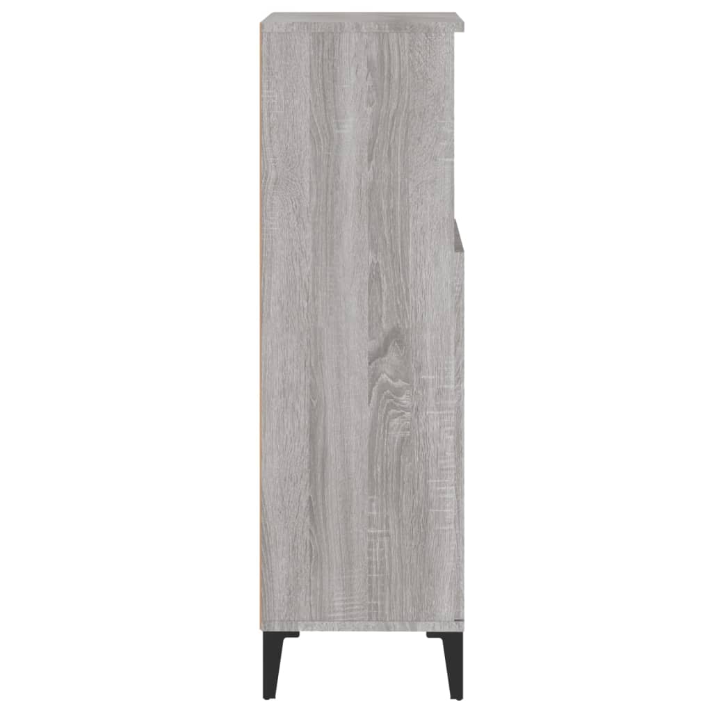 Bathroom cabinet, sonoma grey, 30x30x100 cm, processed wood