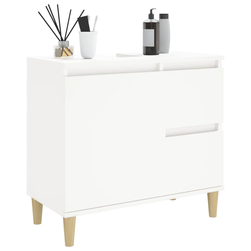 Bathroom cabinet, white, 65x33x60 cm, processed wood