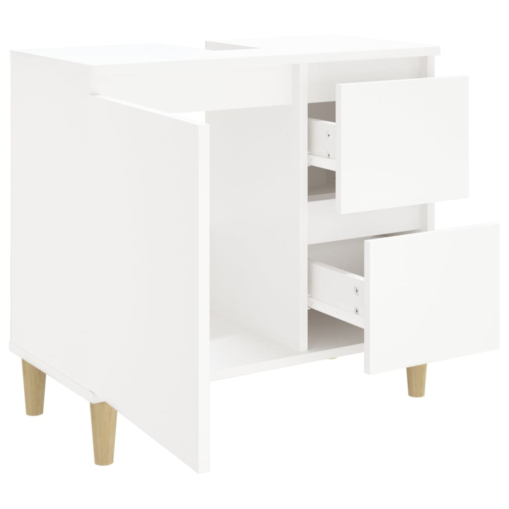 Bathroom cabinet, white, 65x33x60 cm, processed wood