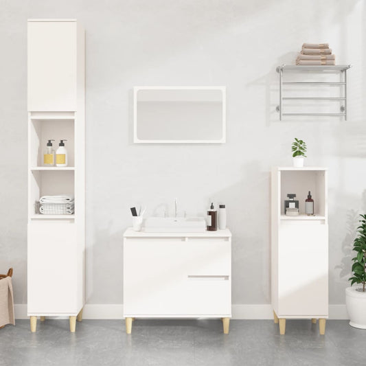 Bathroom cabinet, white, 65x33x60 cm, processed wood