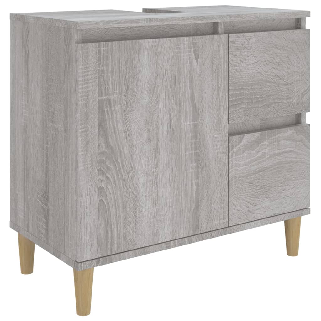 Bathroom cabinet, sonoma grey, 65x33x60 cm, processed wood
