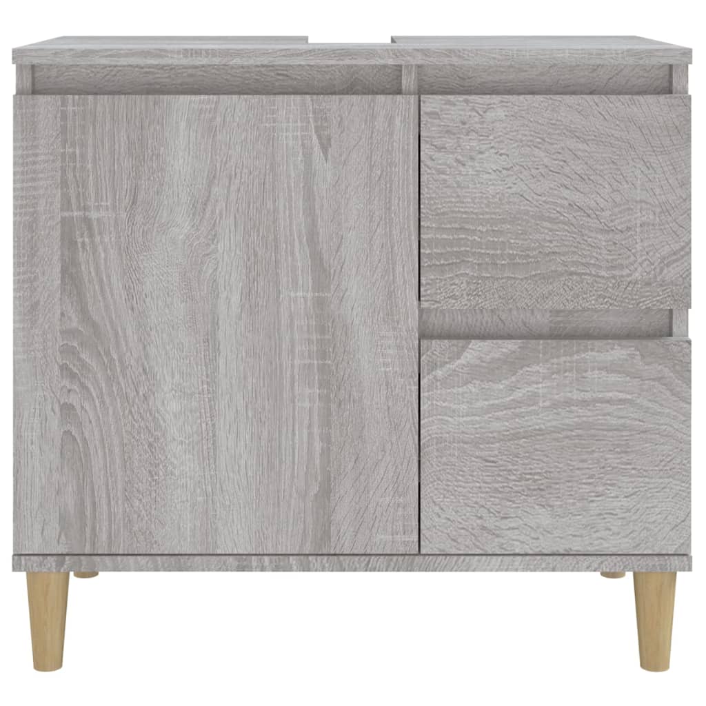 Bathroom cabinet, sonoma grey, 65x33x60 cm, processed wood