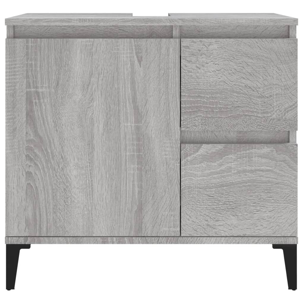Bathroom cabinet, sonoma grey, 65x33x60 cm, processed wood