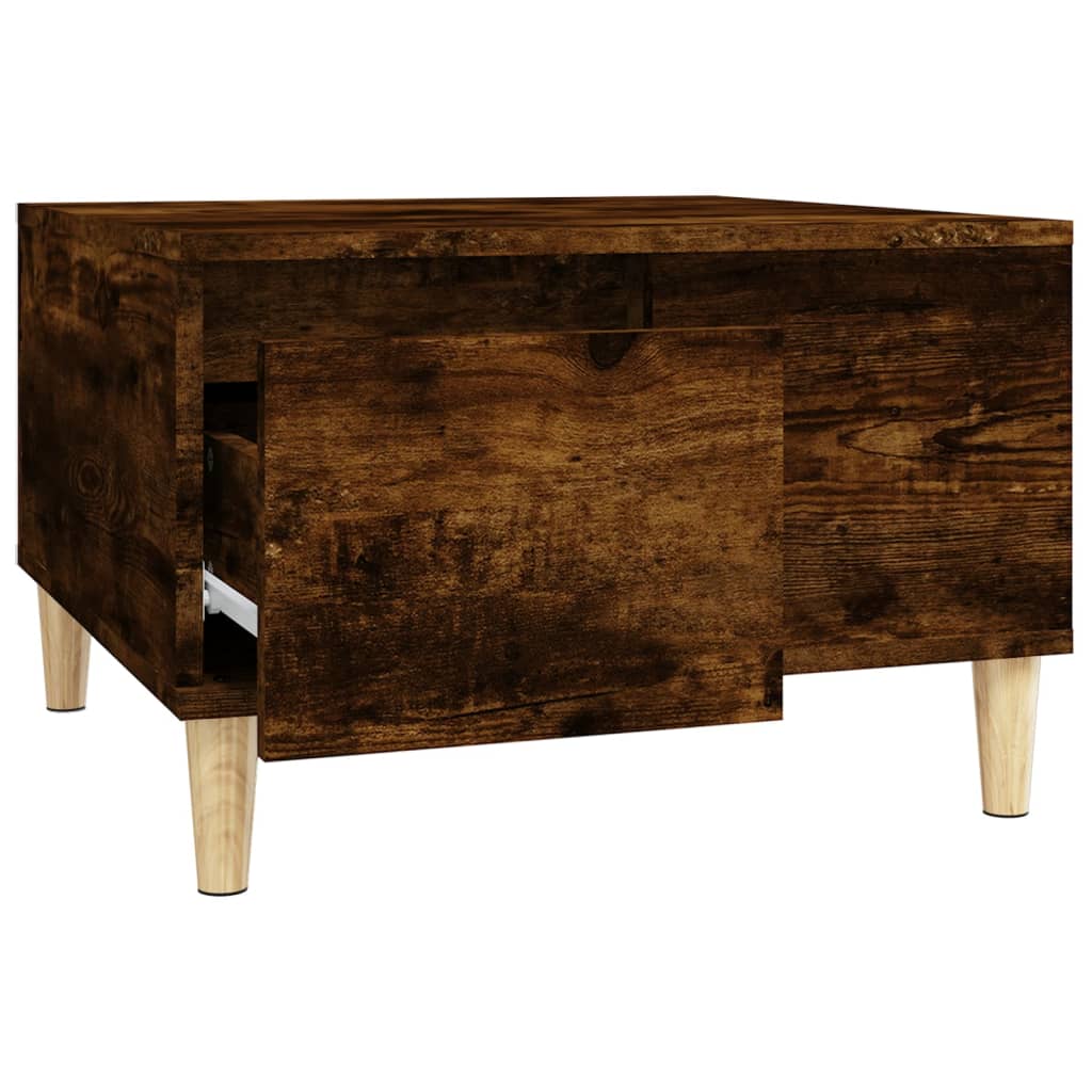 Coffee table, smoked oak, 55x55x36.5 cm, processed wood