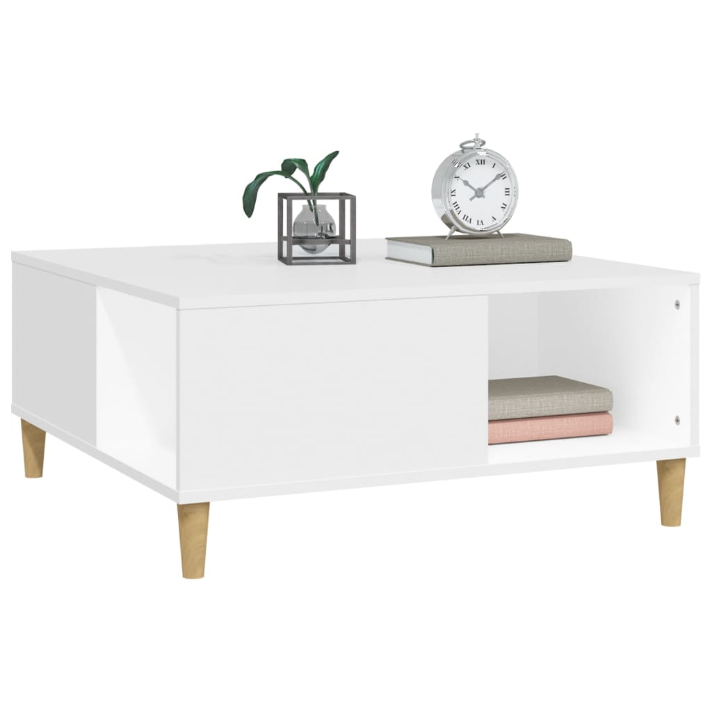 Coffee table, white, 80x80x36.5 cm, processed wood
