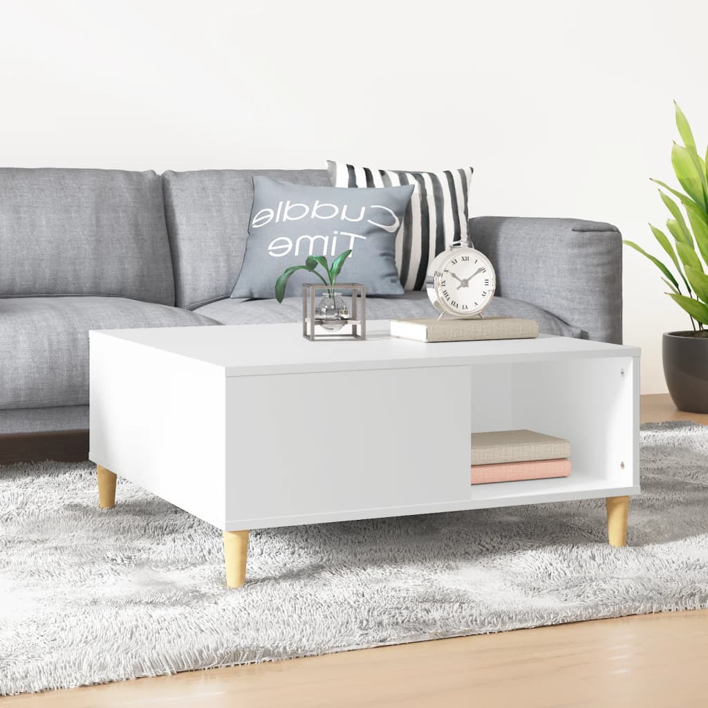 Coffee table, white, 80x80x36.5 cm, processed wood